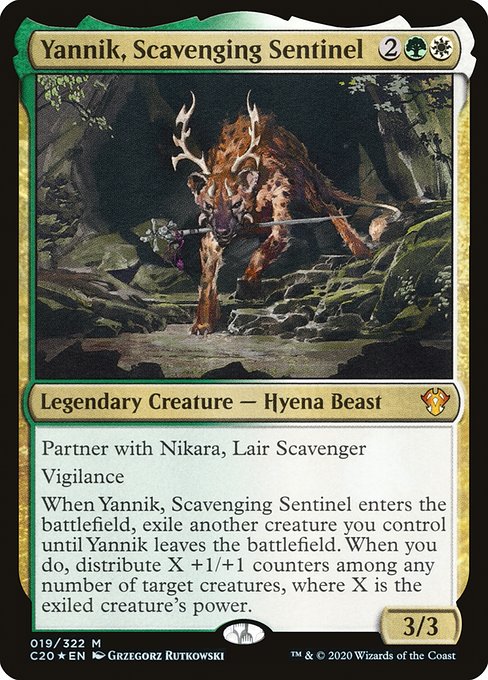 Yannik, Scavenging Sentinel - Commander 2020:  - 19 - Near Mint Foil