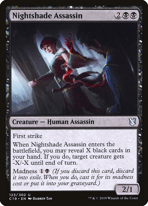 Nightshade Assassin - Commander 2019:  - 123 - Lightly Played