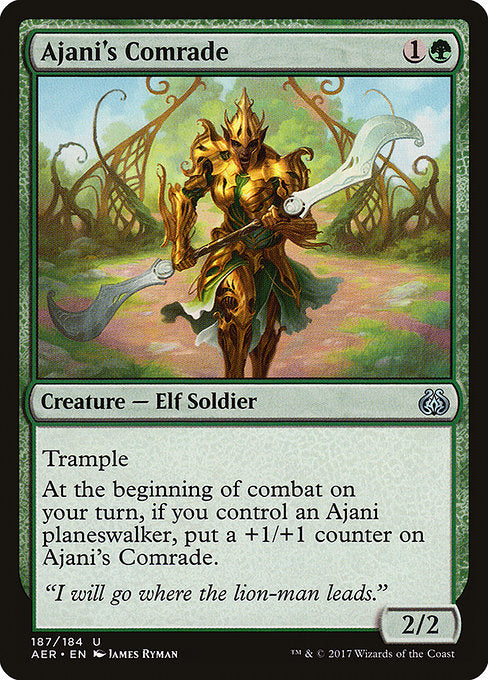 Ajani's Comrade - Aether Revolt:  - 187 - Near Mint