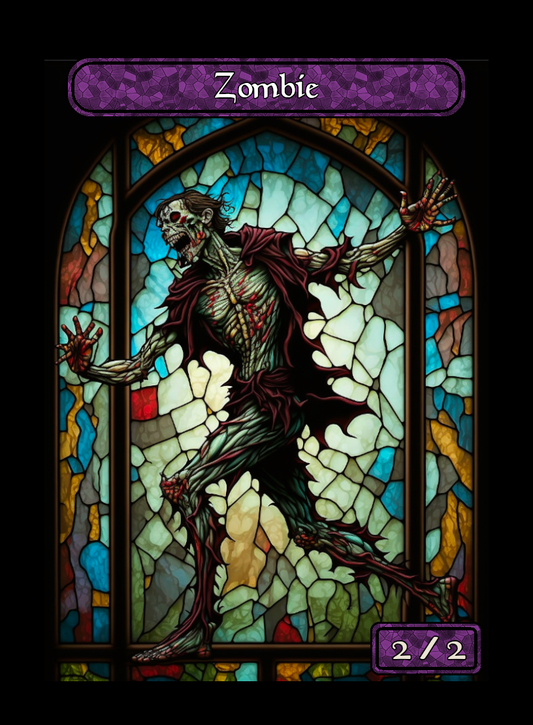 Zombie Stained Glass Token