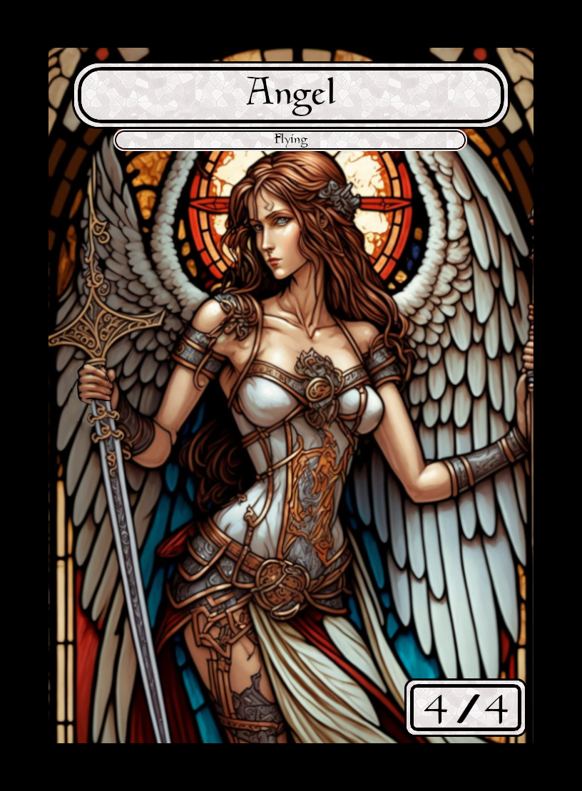 Angel Stained Glass Token