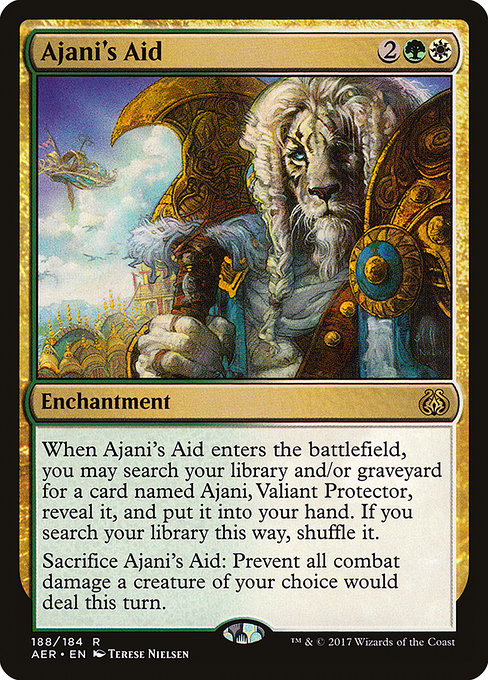 Ajani's Aid - Aether Revolt:  - 188 - Near Mint