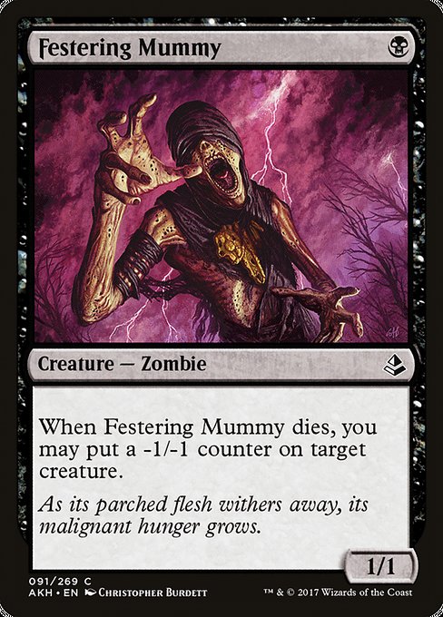 Festering Mummy - Amonkhet:  - 91 - Lightly Played