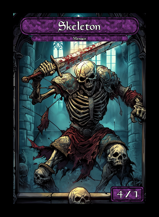 Skeleton Stained Glass Token