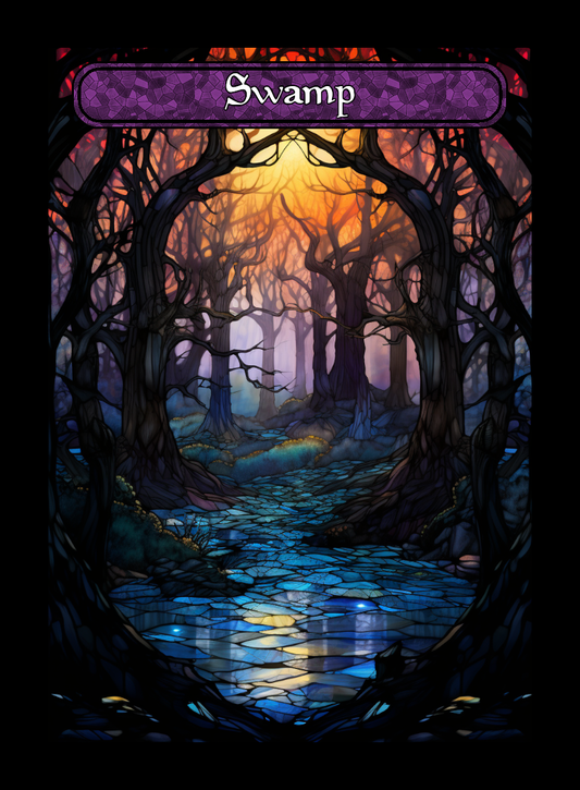 Swamp Stained Glass Token