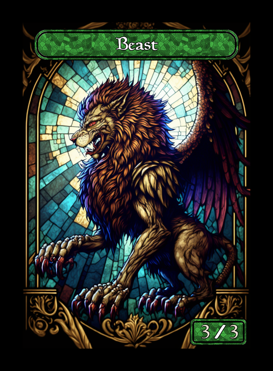 Beast Stained Glass Token