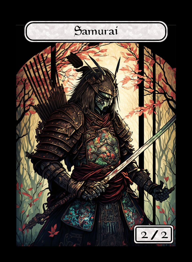 Samurai Stained Glass Token