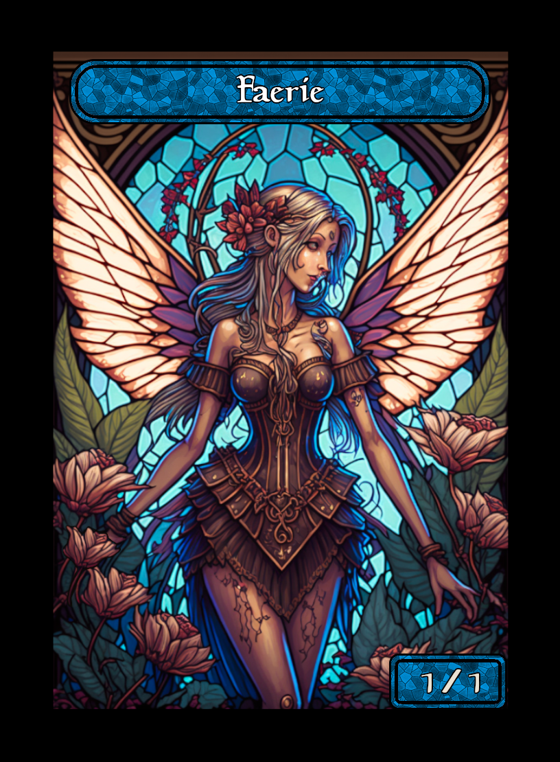 Faerie Stained Glass Token