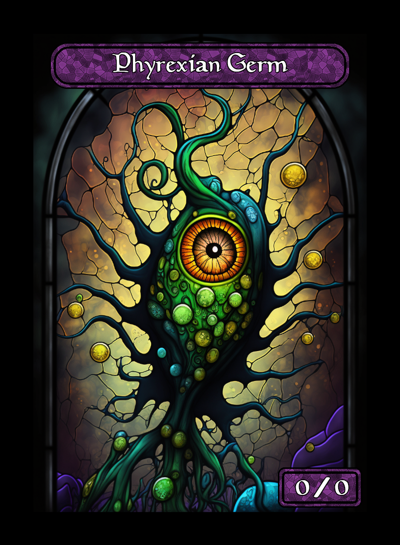 Phyrexian Germ Stained Glass Token