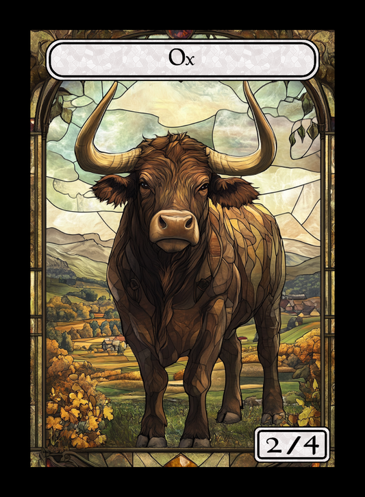 Ox Stained Glass Token