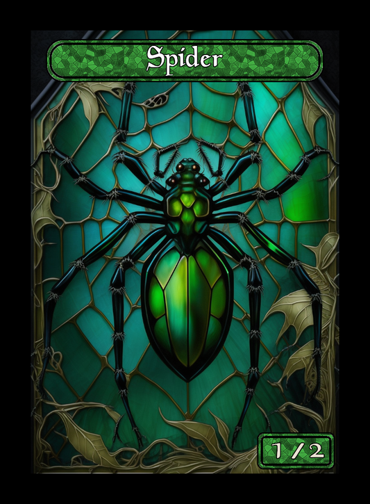 Spider Stained Glass Token