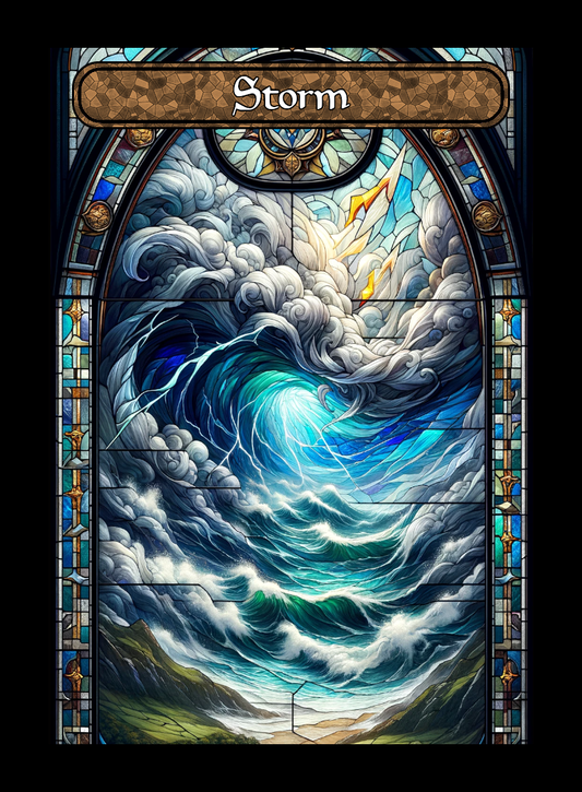 Storm Stained Glass Token