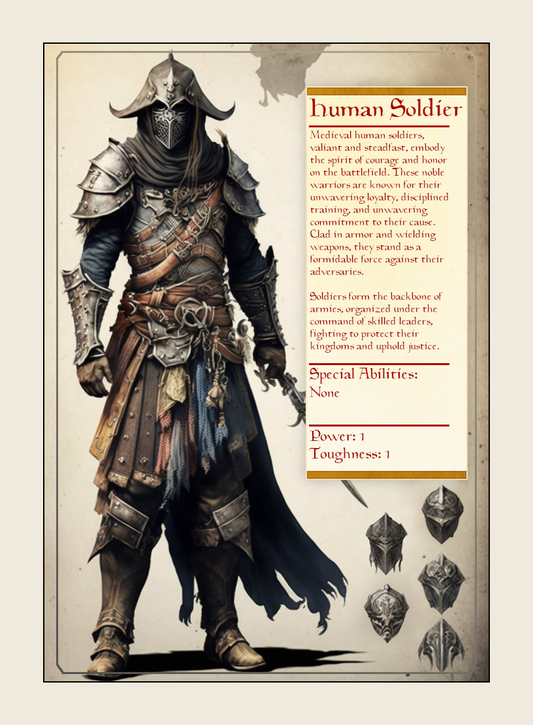 Human Soldier Monster Profile Token