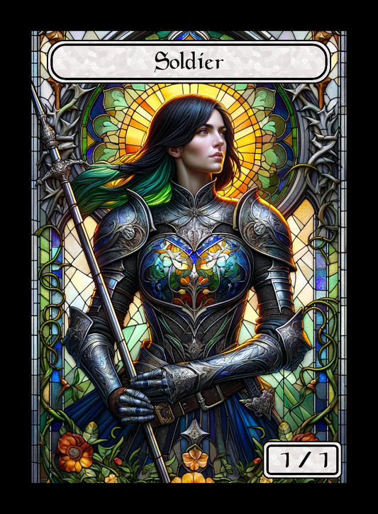 Soldier Stained Glass Token