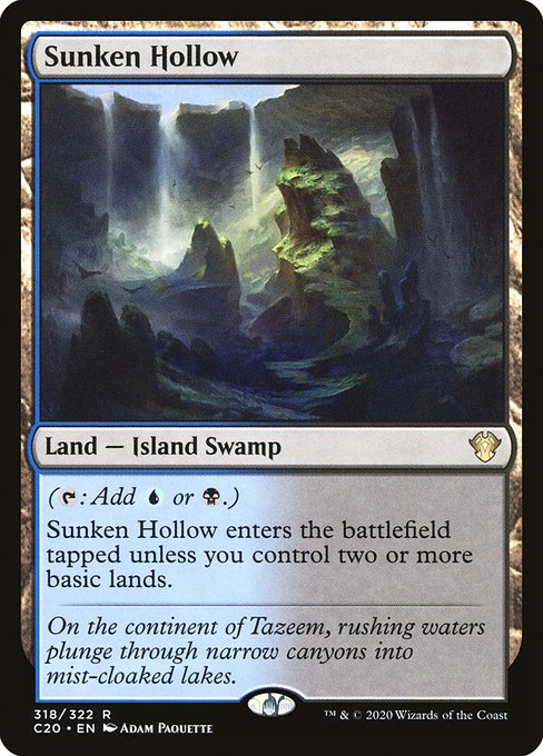 Sunken Hollow - Commander 2020:  - 318 - Near Mint