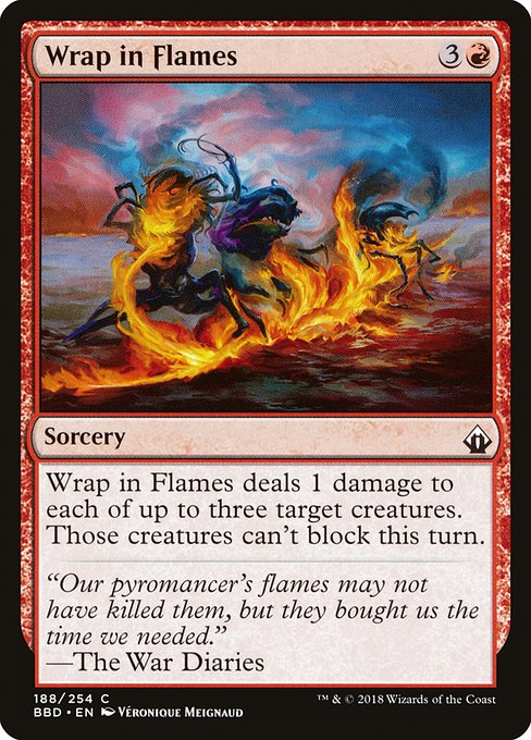 Wrap in Flames - Battlebond:  - 188 - Lightly Played