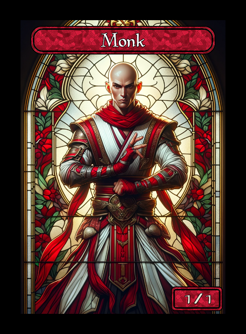 Monk Stained Glass Token