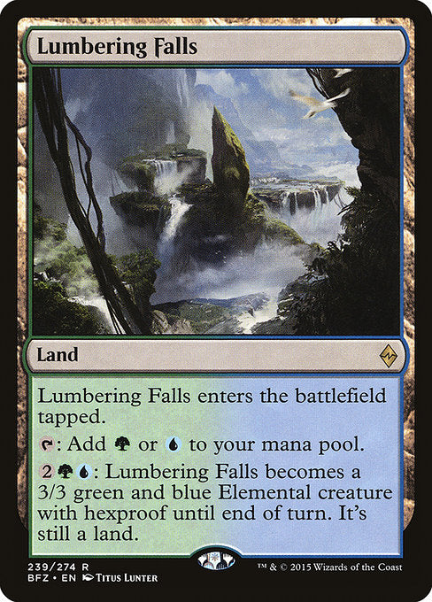 Lumbering Falls - Battle for Zendikar:  - 239 - Lightly Played