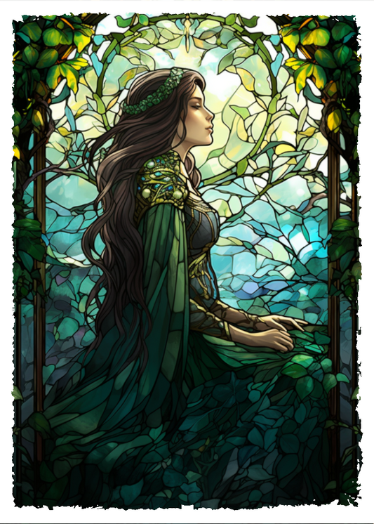 Elf Druid Stained Glass Sleeve