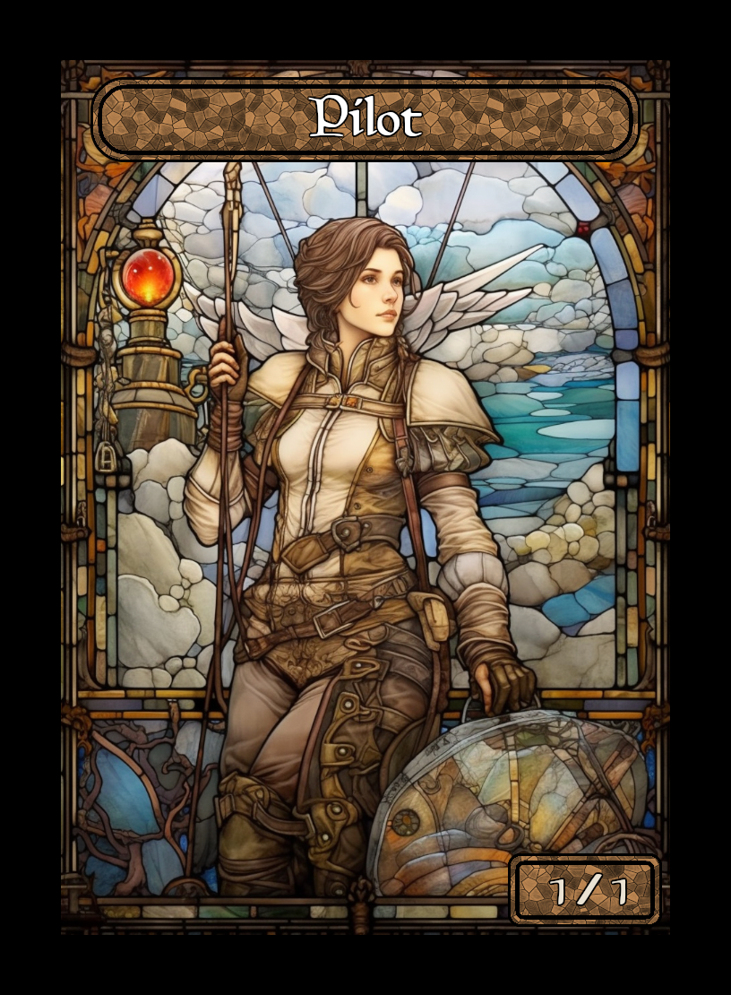 Pilot Stained Glass Token