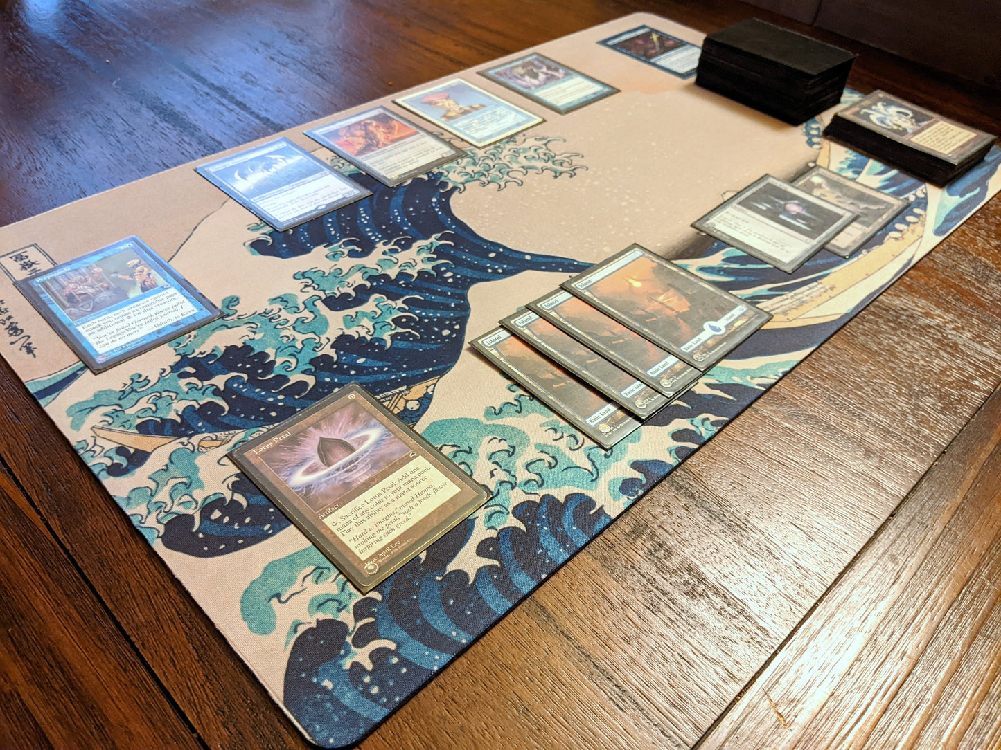 Under The Wave Off Kanagawa 14" X 24" Playmat For Tabletop, Ccg, Tcg, And Other Games