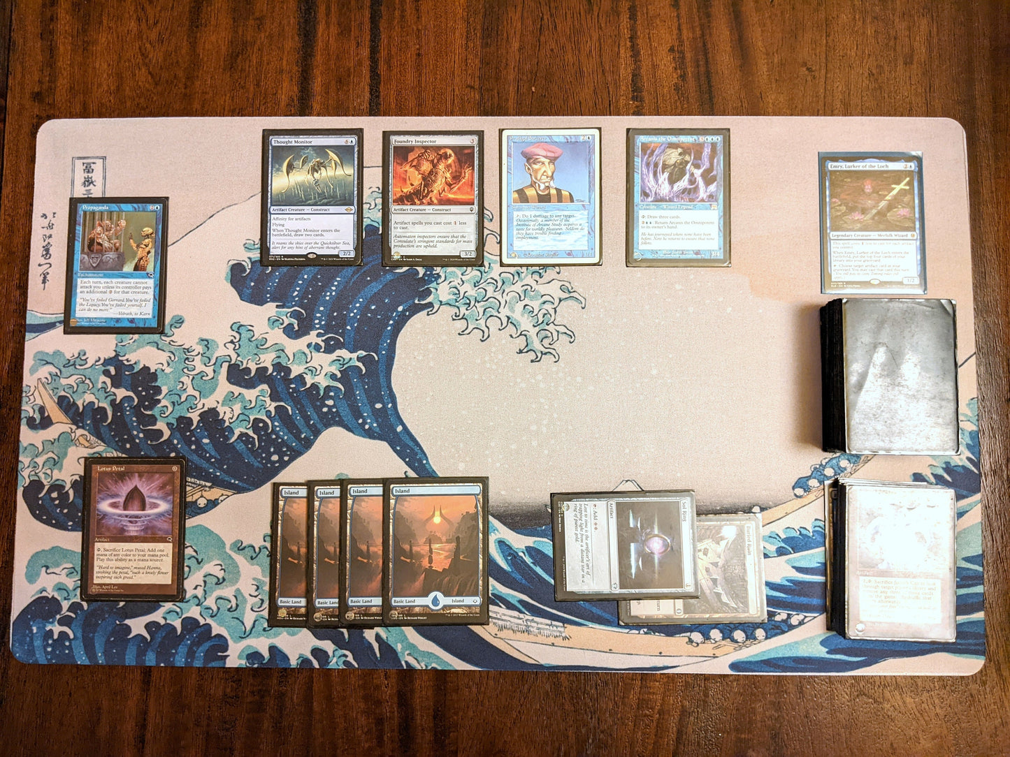 Under The Wave Off Kanagawa 14" X 24" Playmat For Tabletop, Ccg, Tcg, And Other Games