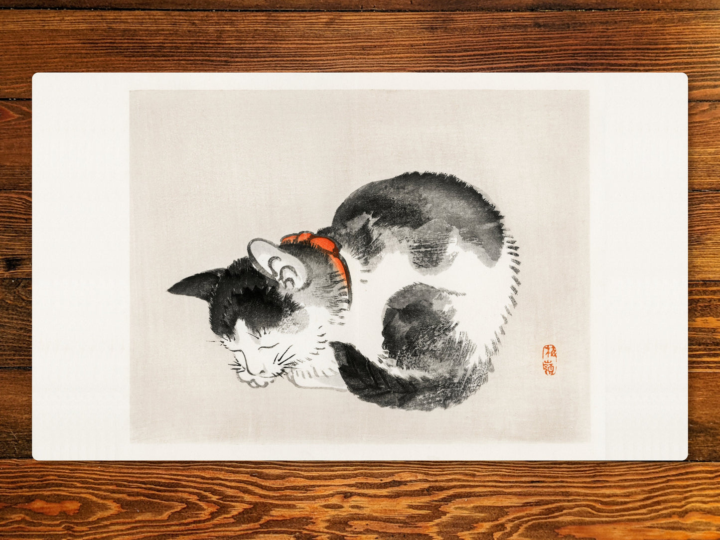 Sleeping Cat By Kōno Bairei 14" X 24" Playmat