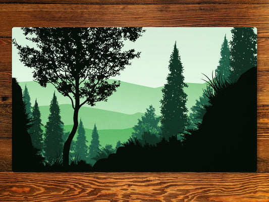 Forest 14" X 24" Playmat For Edh, Commander, And Other Tcg Games With Magic Zone Layout