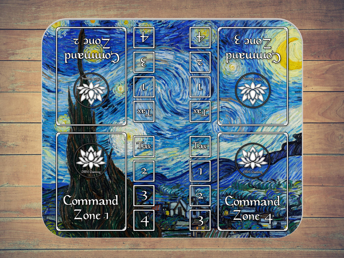 Magic Command Zone 7.75" X 9.25" Playmat Middle Mat Centerpiece For Commander And Edh Tabletop Card Games