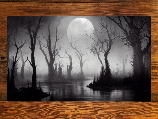 Swamp 14" X 24" Playmat For Card, Ccg, And Tabletop Games With Magic Edh Zone Layout Option For Commander