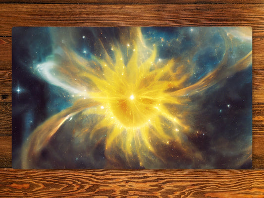 Celestial Plains 14" X 24" Playmat For Card, Ccg, And Tabletop Games With Zone Layout Option For Commander, Edh, And