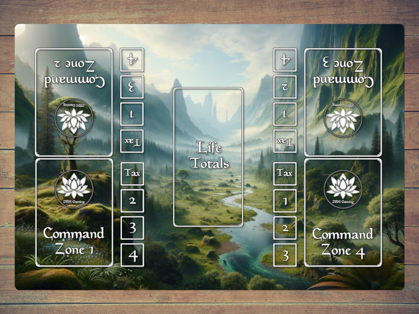 Magic Command Zone 10" X 16" Playmat | Large Middle Mat Centerpiece For Commander And Edh Tabletop Card Games | Multiple Colors Available