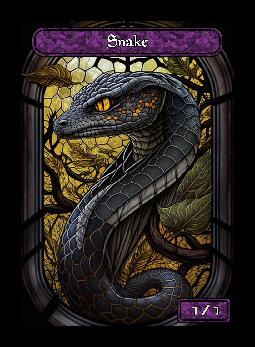 Snake Stained Glass Token