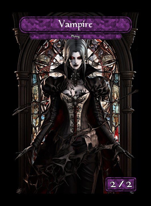 Vampire Stained Glass Token