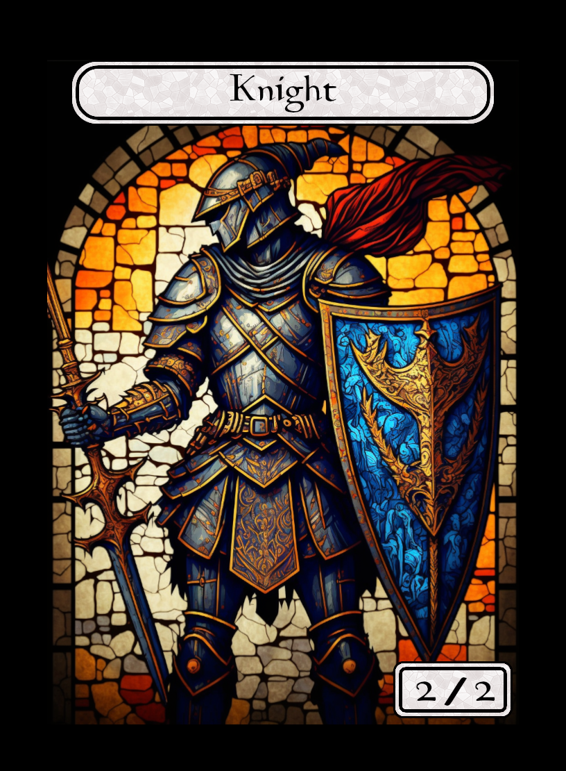 Knight Stained Glass Token