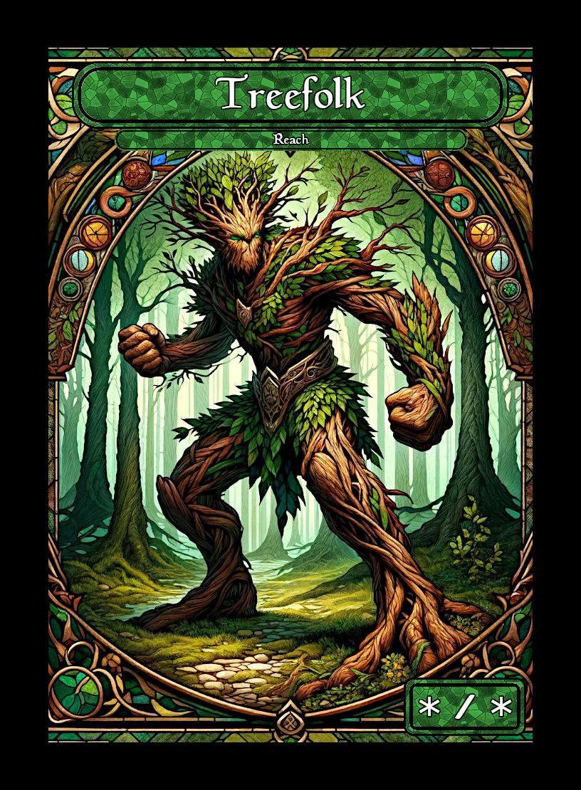 Treefolk Stained Glass Token