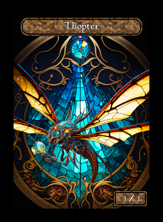 Thopter Stained Glass Token