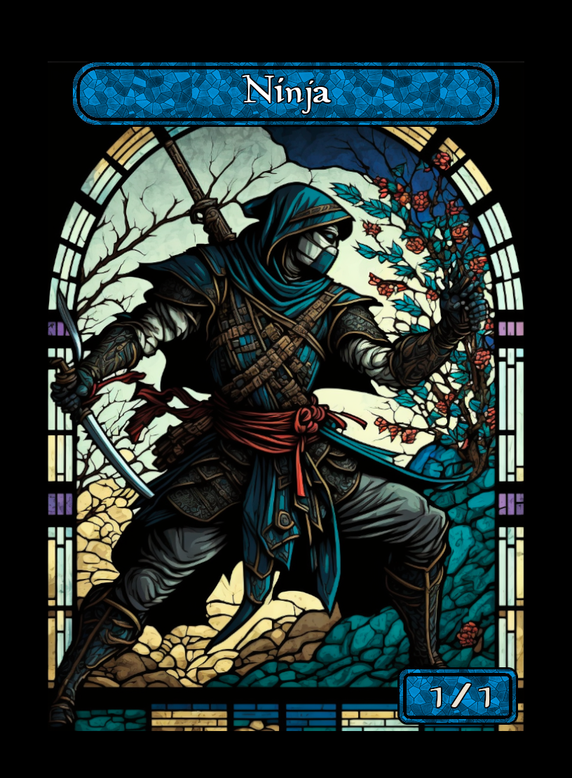 Ninja Stained Glass Token