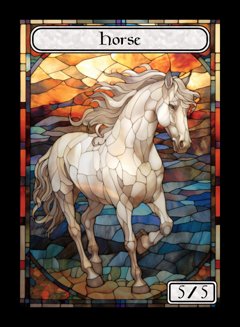 Horse Stained Glass Token