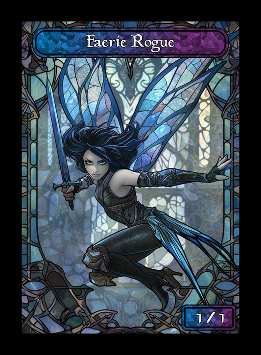 Faerie Rogue Stained Glass Token