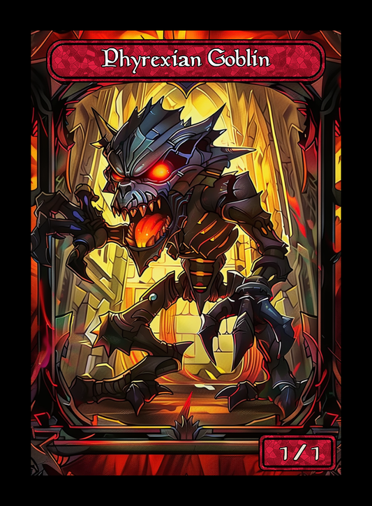 Phyrexian Goblin Stained Glass Token